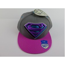Superman Mujers Baseball Cap DC Comics Gray Blue Purple w/Pink Bill Snapback NWT  eb-72551743